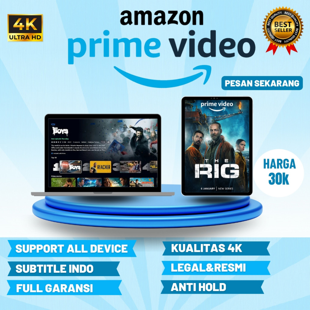 AMAZON PRIME VIDEO PREMIUM FULL DEVICES BERGARANSI
