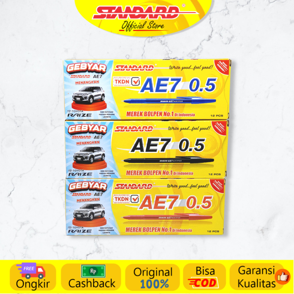 

Standard - Pulpen AE7 Alfatip 0.5 ( Alat Tulis / Pen / Ballpoint / Pena )