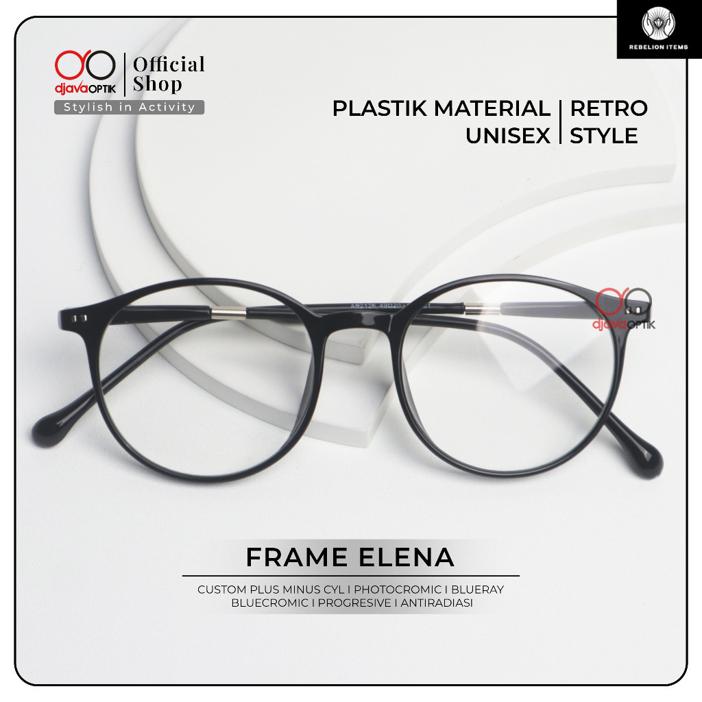 DJAVA OPTIK - Frame Elena - Kacamata Photocromic Korea Lentur Fashion