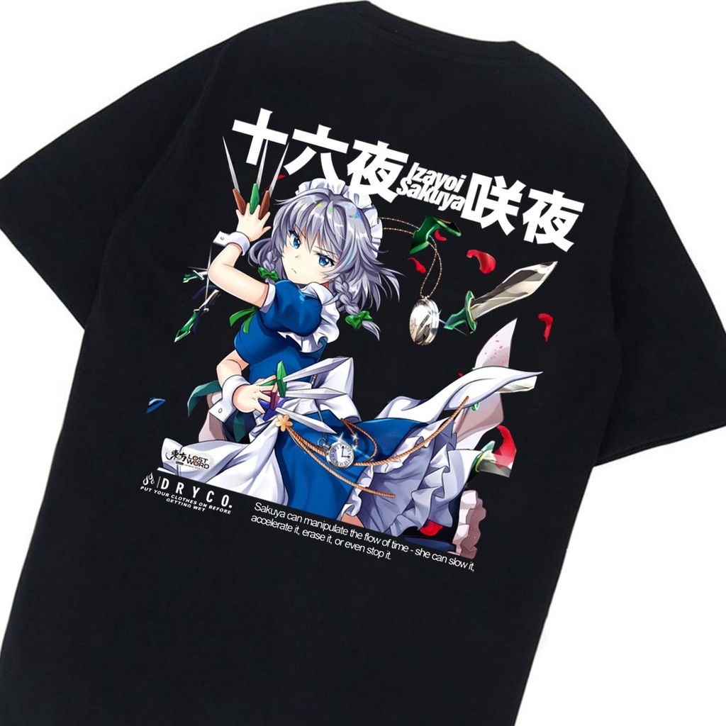 Kaos Sakuya izayoi | T-shirt Game TOUHOU LOSTWORD | Unisex Pria Wanita | dryco