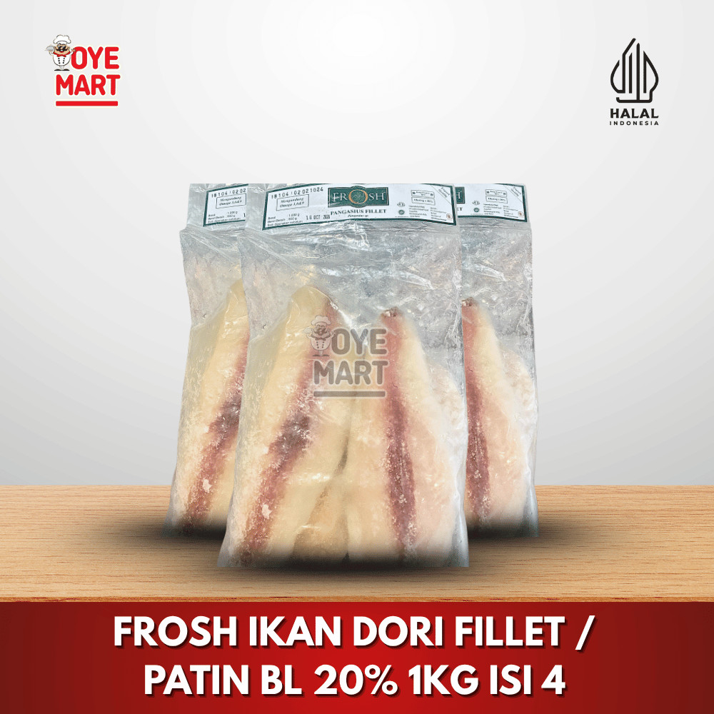 

FROSH DORI FILLET / DORY FILLET 1KG ISI 4 PANGASIUS FILLET HARGA PROMO