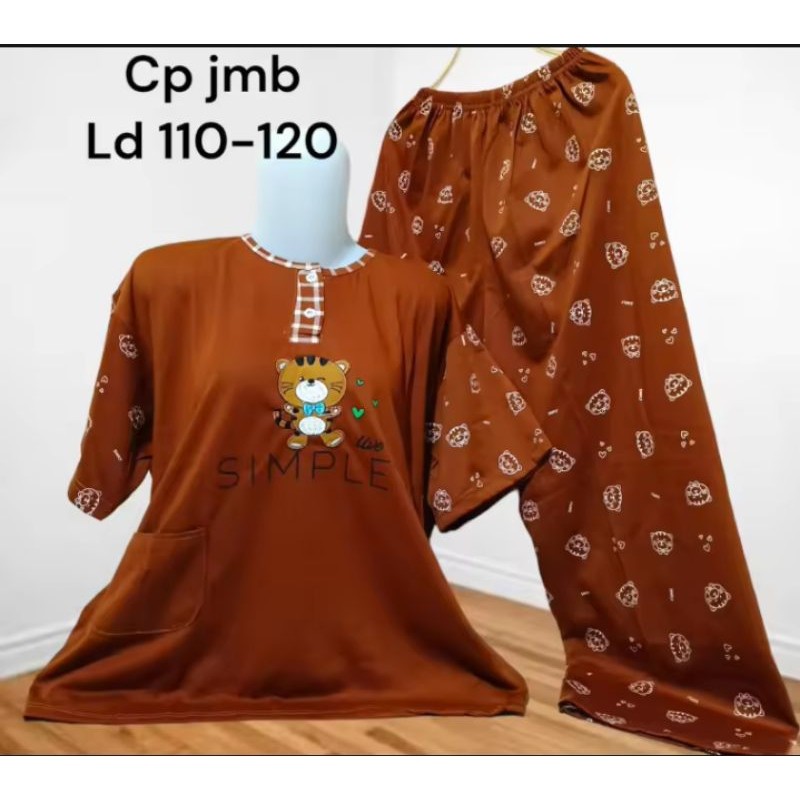 BAJU TIDUR DEWASA CELANA PANJANG LENGAN PENDEK CP BAHAN KAOS ADEM TERNYAMAN DAN TERMURAH