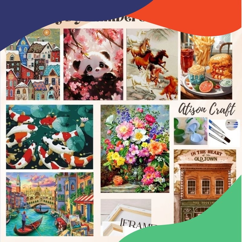 

COD FRAMED Paint By Number 40 x 30 cm - painting kit 40x30 cm HOTT
