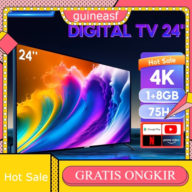 TV Digital 24 Inch Digital TV 17 Inch 4K UHD 75Hz Lcd/Led HDMI/USB Support PS3/PS4 Televisi Monitor