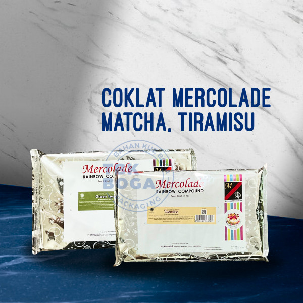 

Coklat Mercolade ( Green Tea, Tiramisu, Strawberry - 1 kg ) Compound Matcha Teh Hijau DCC Cokelat