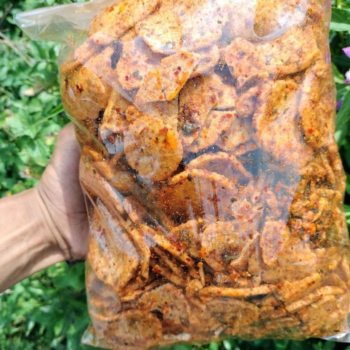 

Basreng keripik koin pedas daun jeruk Food Snacks Cemilan - basreng koin 1kg