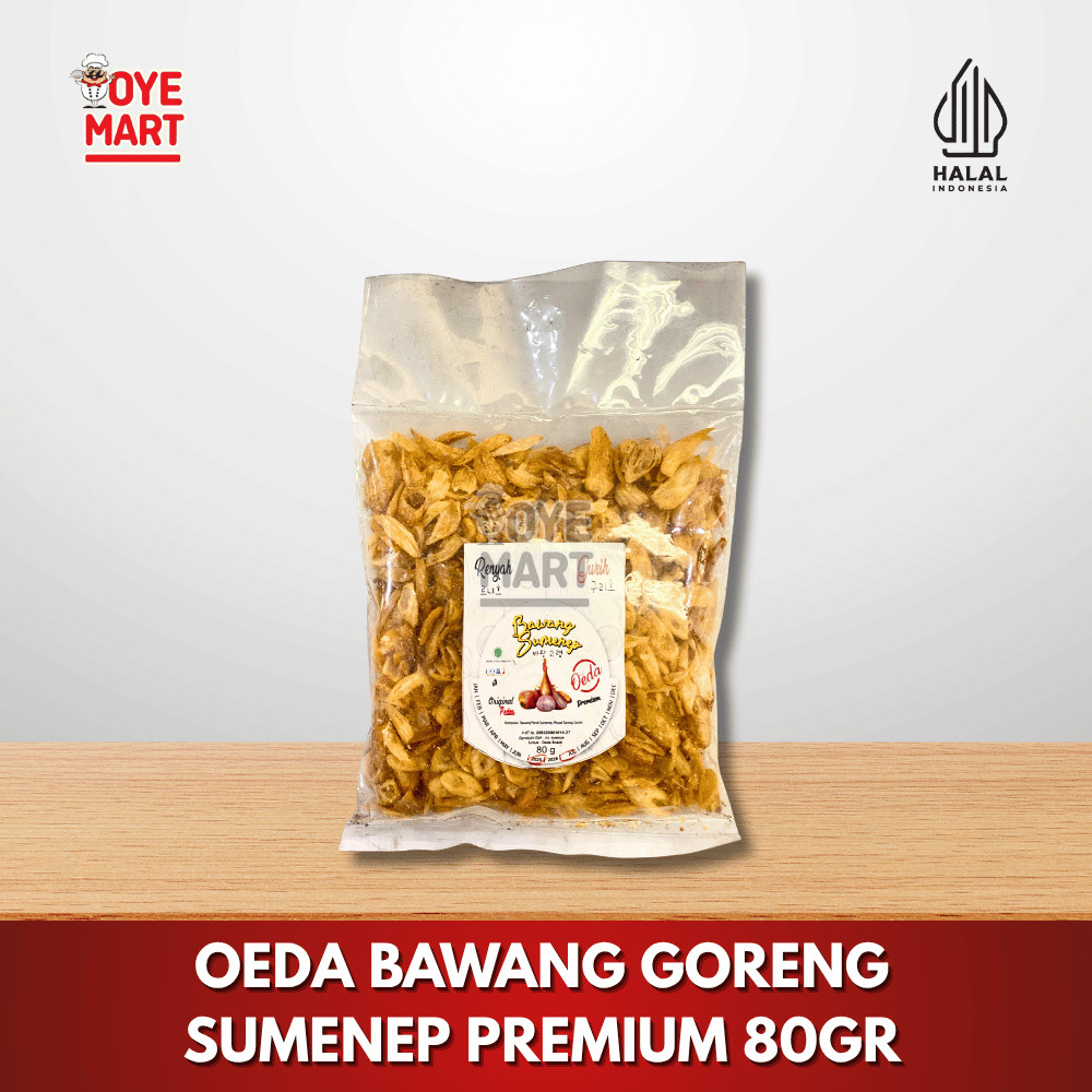 

PREMIUM OEDA BAWANG GORENG SUMENEP 80GR / BAWANG GORENG PREMIUM