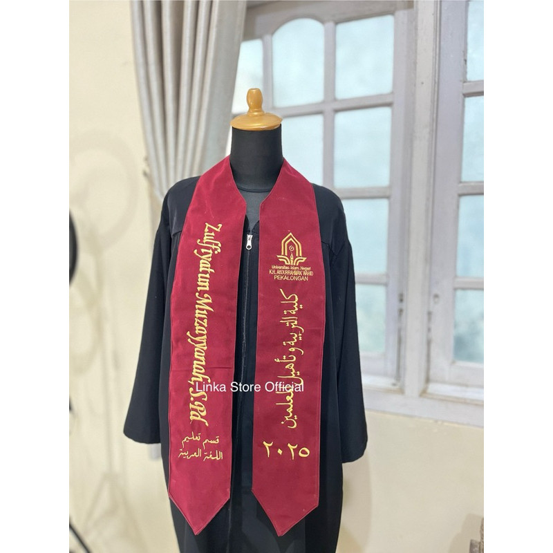 SELEMPANG WISUDA LEHER TANPA LIST (POLOS) Selempang Wisuda Klaten