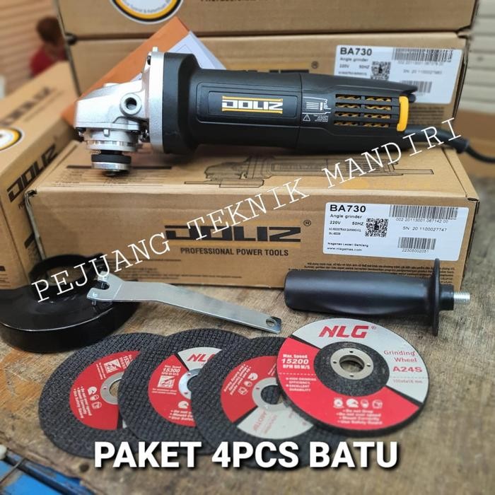 GURINDA TANGAN DOLIZ BA730 / GERINDA TANGAN DOLIZ BA 730 / DOLIZ BA730 - PAKET 4PCS BATU