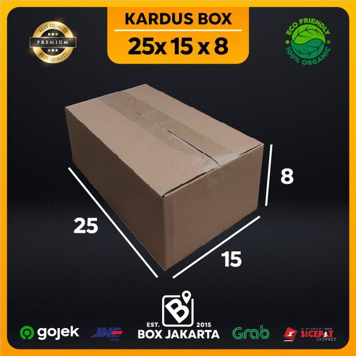 

KARDUS BOX uk 25x15x8 CM Kotak Packaging Corrugated SHEET POLOS