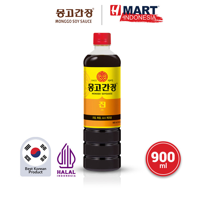 

Monggo Jin Soy Sauce - Kecap Asin Asli Korea 900ml - HALAL