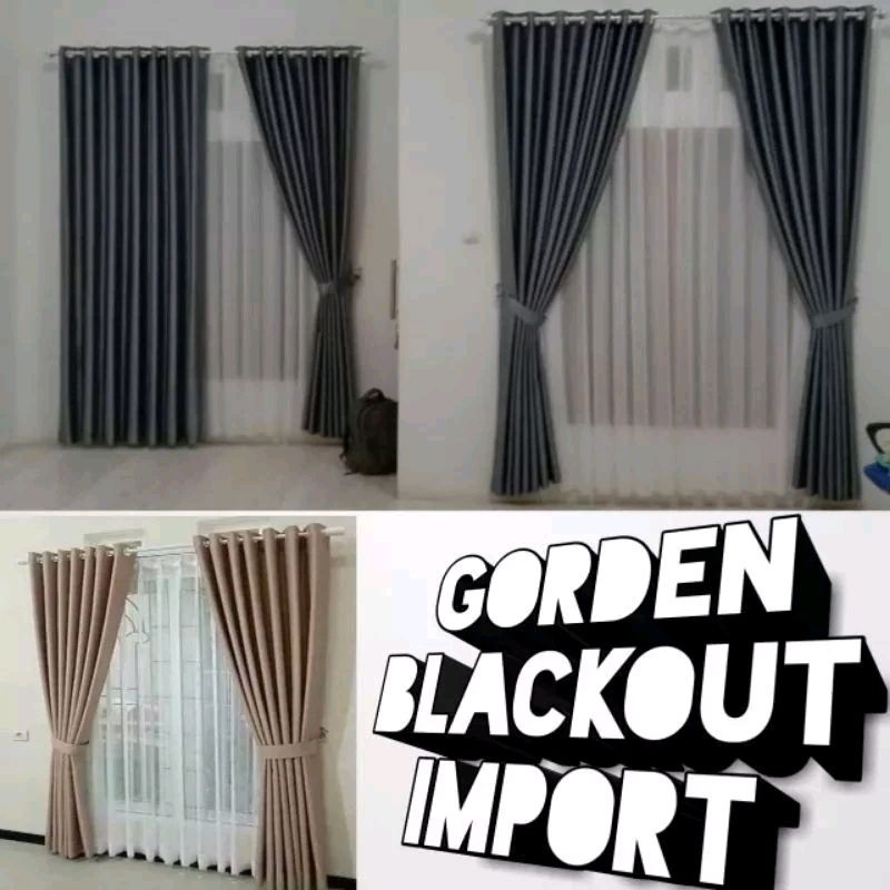 GORDEN BLACKOUT IMPORT TEBAL MOTIF BUNGA POLOS MODEL SMORING GELOMBANG KUALITAS  MEWAH DAN CANTIK Co