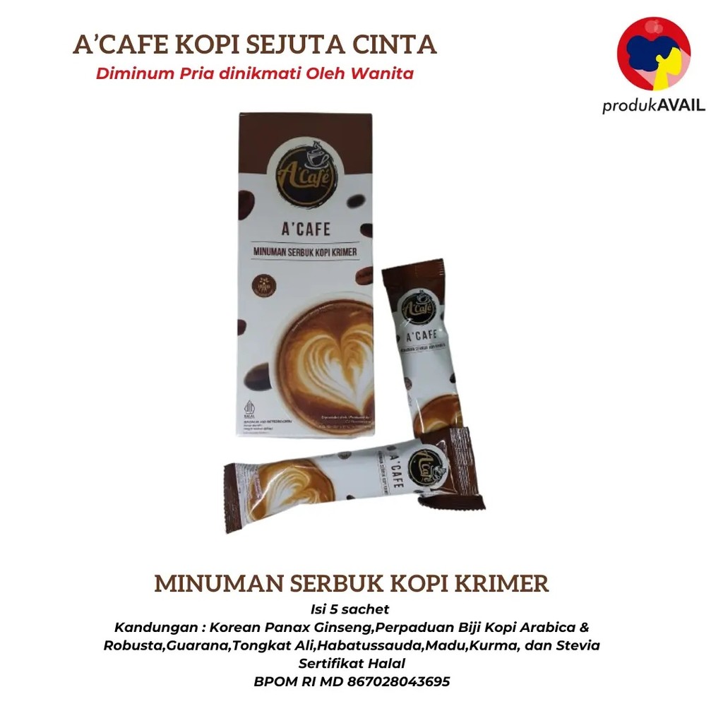 

A’cafe A Coffee Made With Love Minuman Serbuk Kopi Formulasi Membantu Mengatasi Kelelahan