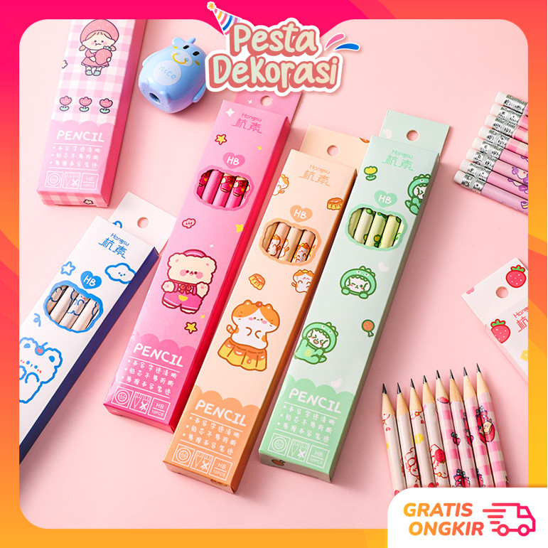 

PESTA DEKORASI S5670 Pensil Set Alat Tulis Sekolah Anak Lucu Pensil Set Pack Cute Pensil Anak Karakter Lucu Pensil Set Isi Banyak