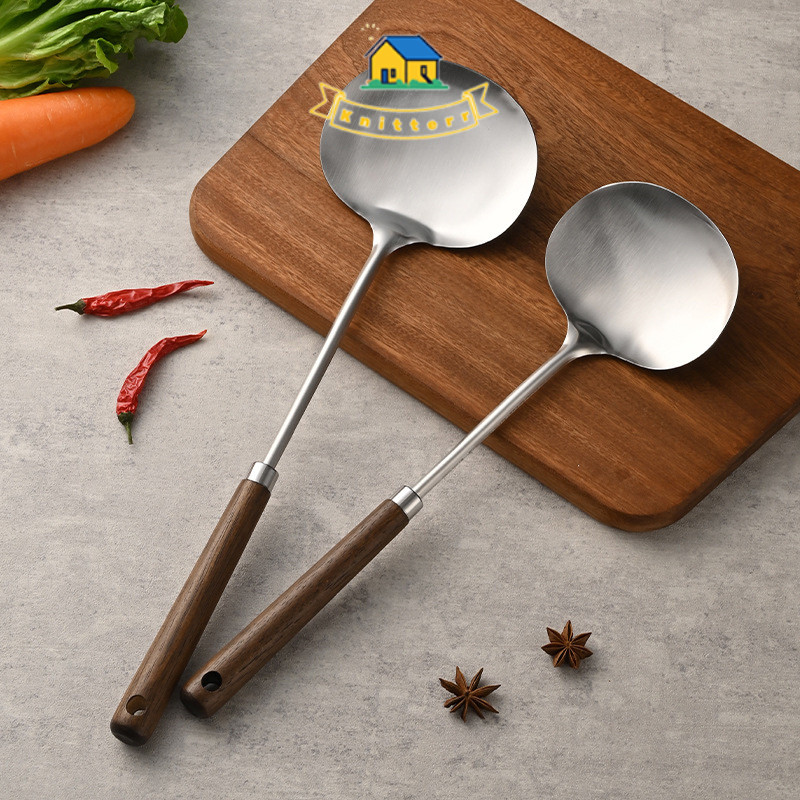 Sendok Spatula Stainless Tebal / Sutil Stenlis Kayu / Sutil Stenles Tebal / Sutil Tebal Knitterr