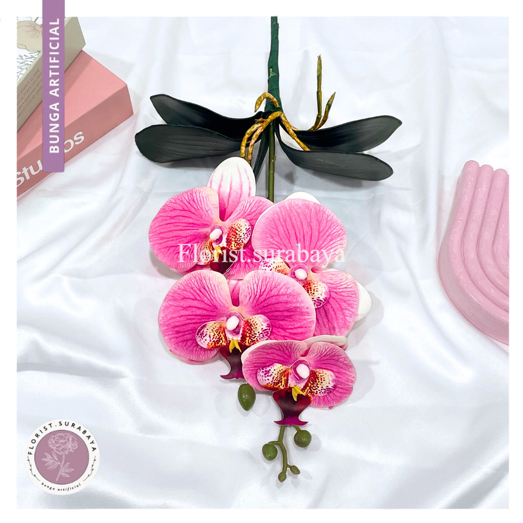 Anggrek Latex Mini X Daun Anggek Premium/Daun Anggrek Bunga Hias Dekorasi/Bunga Hias Pot Rumah