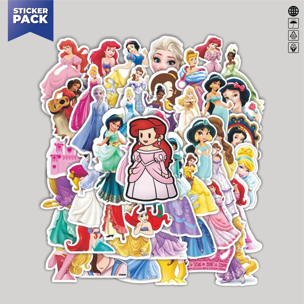 

[100PCS]Stiker Pack Stiker Princess [Tuan Putri] Aesthetic Vinyl Anti Air Dekorasi Sticker Laptop Buku Journal Koper Helm Casing HP Gitar Helm Skateboard