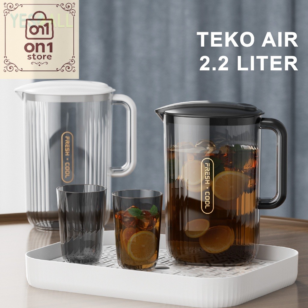Set Teko Murah / YESALL Teko Air Minum 2.2 Liter Besar Water Jug Air Minum Botol Air Minum Kulkas Tr