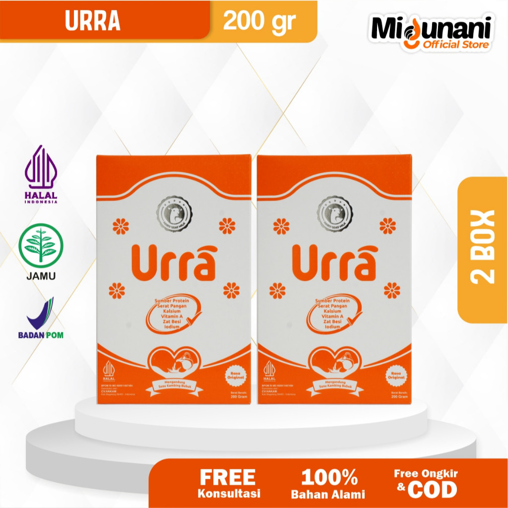 

Susu Urra Original Susu Kambing Saanen Penambah Berat Badan dan Nafsu Makan Anak - 2 Box