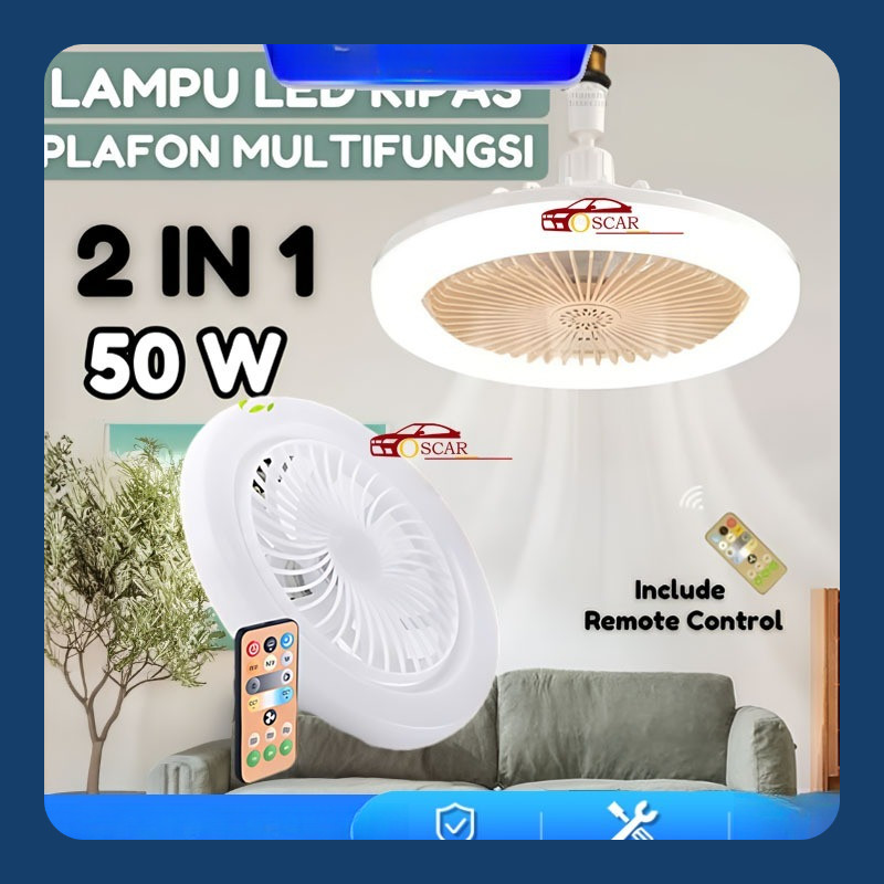 Lampu kipas Angin AC 50 Watt lampu Plafon Remote control LED lampu kipas ruang tamu Lampu Remot 2in1