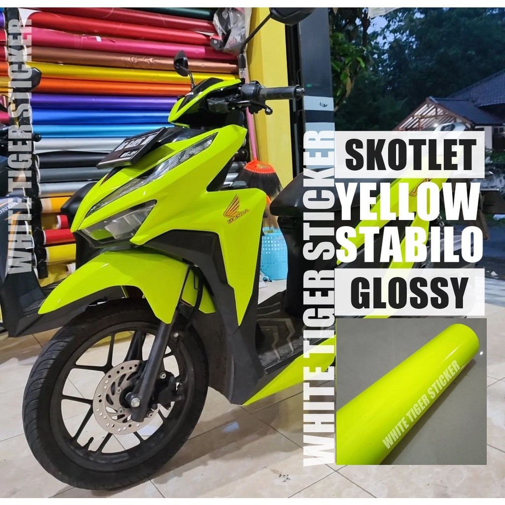 Skotlet Stiker Motor STABILO Glosy SCOTLITE Yellow STABILO Scotlai Kuning STABILO Skotlet Nyala Harg