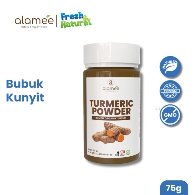 

ALAMEE Kunyit Bubuk Turmeric Powder Ground Bumbu Dapur Instan Organik Murni Asli Tanpa Campuran fresh and natural