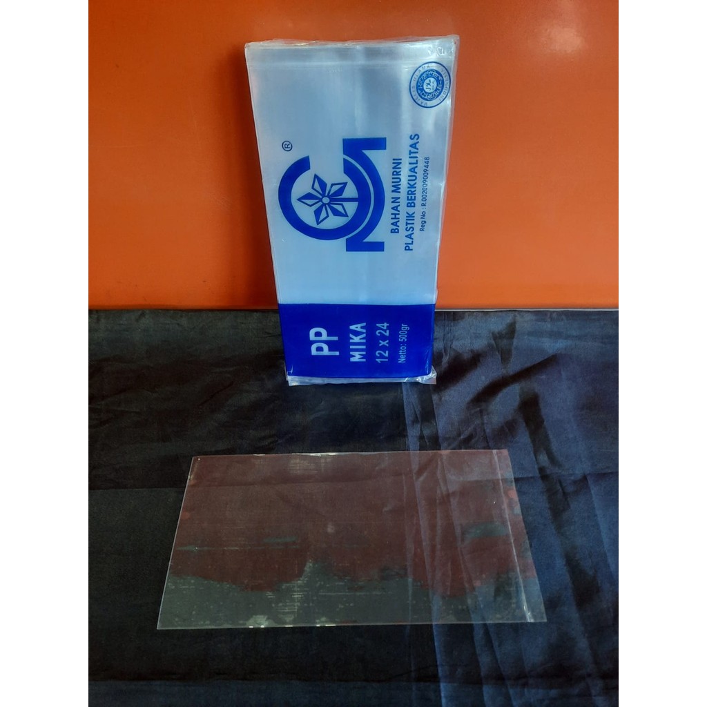 PLASTIK PP MIKA BENING 12 X 24 TEBAL 0,1 UTK CAMILAN / SNACK
