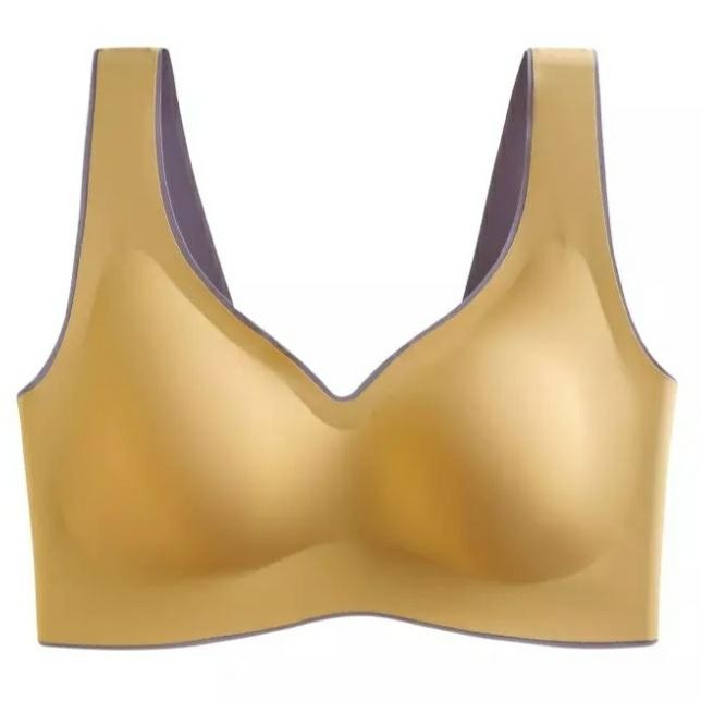 COD A025 / BRA SEAMLESS PUSH UP TANPA KAWAT / BH / ANTI NYEPLAK - Kuning, XXL (38/85)