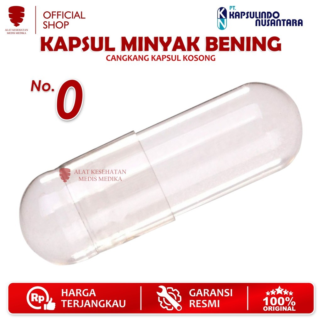 Cangkang Kapsul Kosong No 0 Minyak Kapsul Halal Gelatin Sapi Isi 1000 Medis