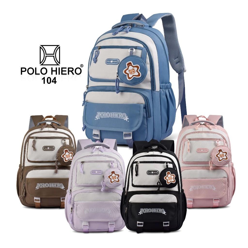Polo Hiero Tas Ransel Polo Hiero 104 Tas Backpack Sekolah Perempuan