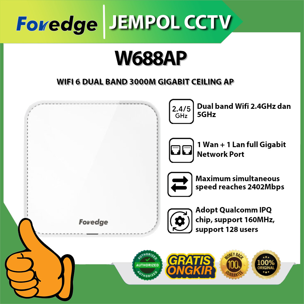 FOREDGE W688AP WIFI 6 DUAL BAND 3000M GIGABIT CEILING AP