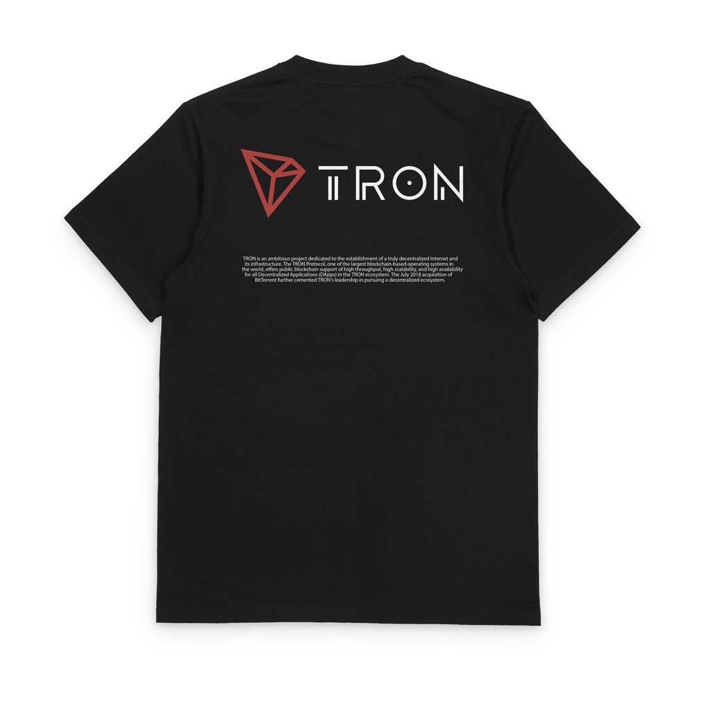 T-shirt Kaos Crypto "TRON Whitepaper" -Kaos Cryptocurrency/Kaos Crypto/Baju Crypto/Tshirt Crypto/Kao