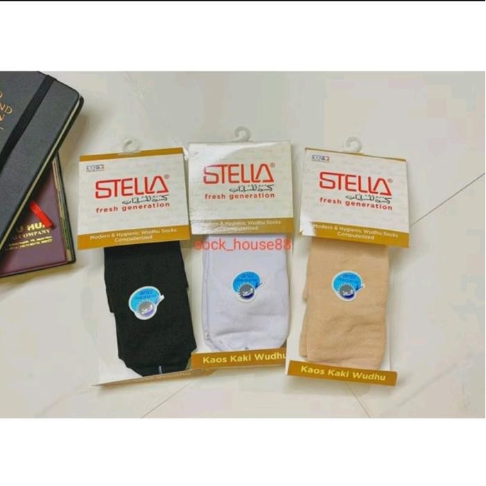 kaos kaki wudhu polos/kaos kaki umroh/kaos kaki muslimah(paket 6pcs) - putih