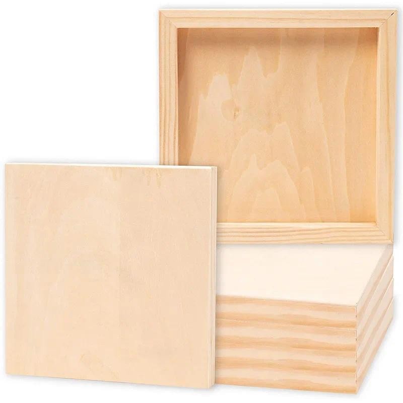 

Wood Clay Panels Creative Handmade DIY Unfinished Wooden Canvas Boards Photo Painting Frames for Crafts Clay Painting Home Decor