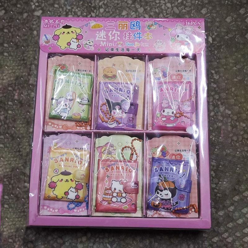 

36pcs Sanrio Hello Kitty Kuromi Melody Mini Notebook Diy Kawaii Pocket Book Student Words Notebook Memo Student Stationery Gifts