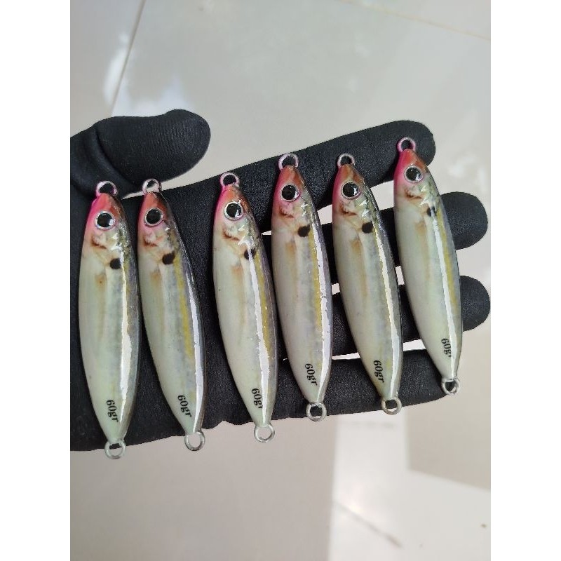 metal jig decal model selar full GID 60 gram