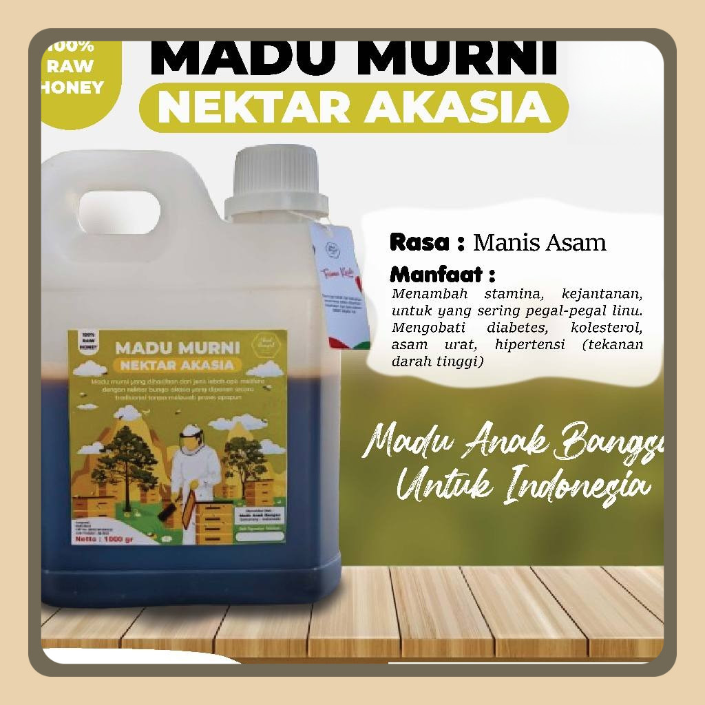 

Madu Asli Hutan Murni Nektar Akasia - Madu Anak Bangsa Grade A 100% Alami Raw Honey Semua Ukuran