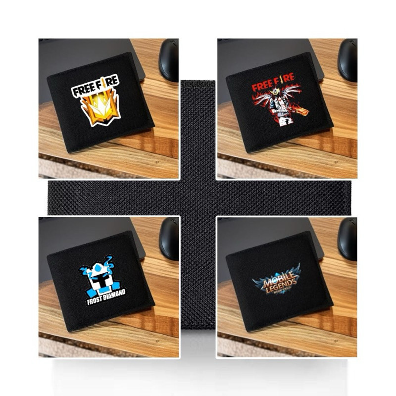 Dompet Anak Laki Laki Kanvas Karakter Free Fire ML Frost Diamond