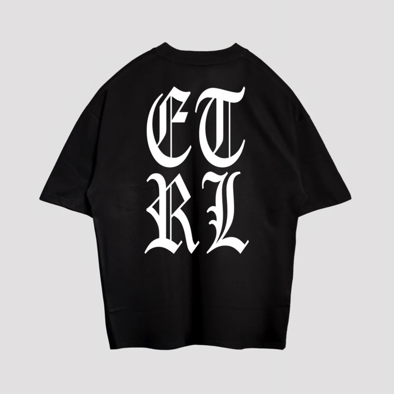 (COD) ETHEREAL- Baju Kaos Oversized Tshirt Pria Wanita Distro Unisex Cotton Combad 24s Long Live