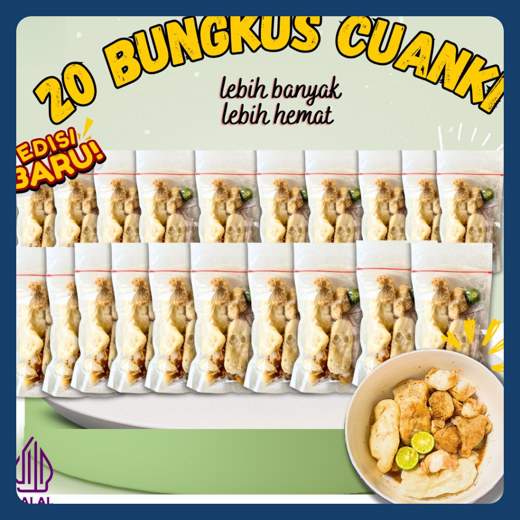 

20 BUNGKUS CUANKI INSTAN PEDAS KALDU MAKANAN INSTAN