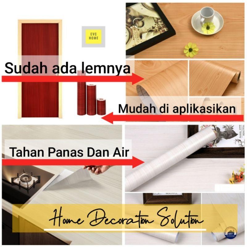 Decosheet dekosit tacosheet pvc sheet Corak Kayu Tebal pelapis lemari meja kitchen set taco hpl