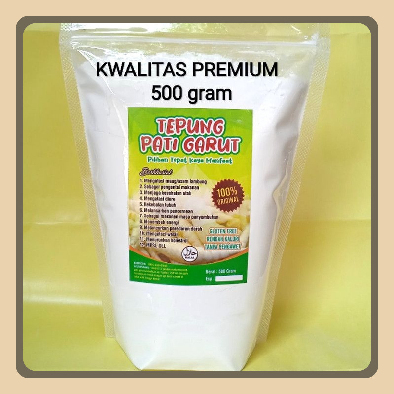 

Tepung Pati Garut Premium 500 Gram Tepung Garut Asli Obat Maag Asam Lambung