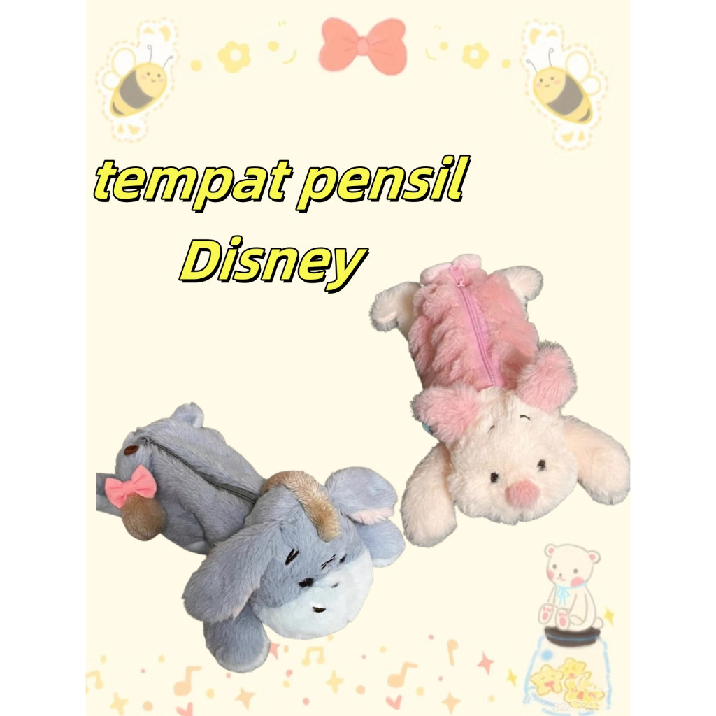 [ COD ] Della estudee pensil case / Alat tulis siswa pria dan wanita / boneka babi Pijie animal pens
