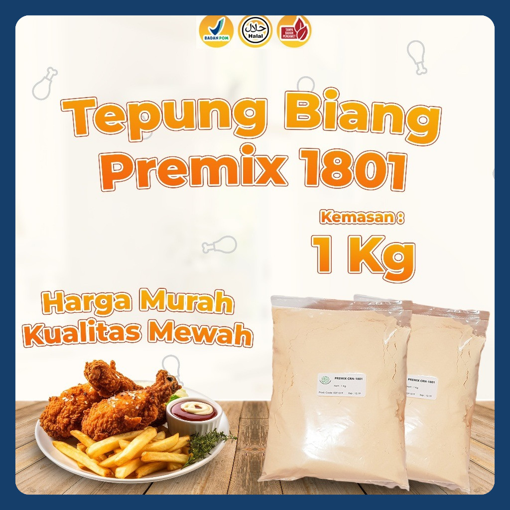 

Tepung biang / Premix 1801 / Tepung Super / 1 Kg / Harga Murah Kualitas Mewah