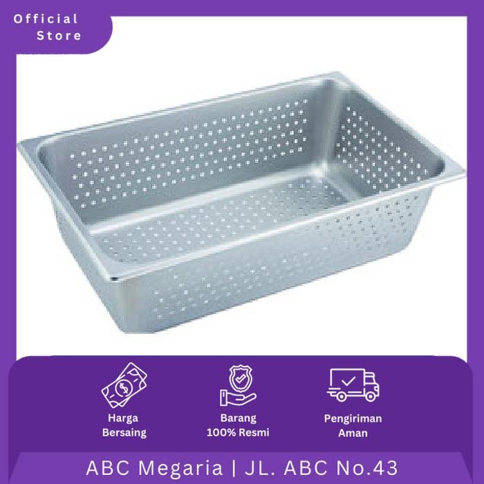 Getra Gastronom Stainless Steel Food Pan Perforated / Panci Makanan