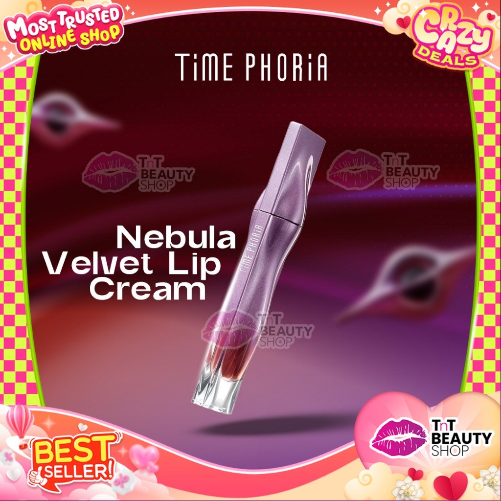 TIMEPHORIA Nebula Velvet Lip Cream Waterproof Lipstik Longlasting Time Phoria | TnT Beauty Shop