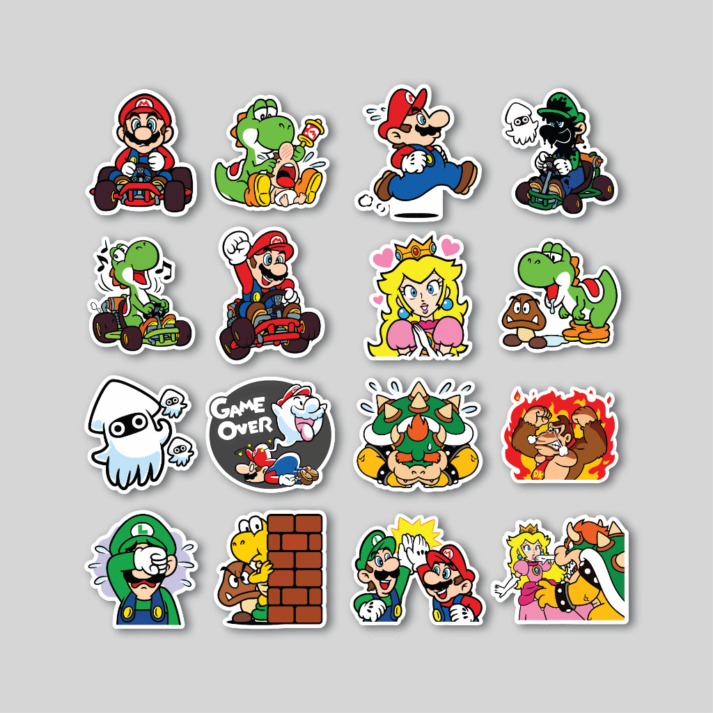 

Sticker Pack Super Mario Bros 2 | Sticker Tumblr | Stiker Laptop Koper Helm