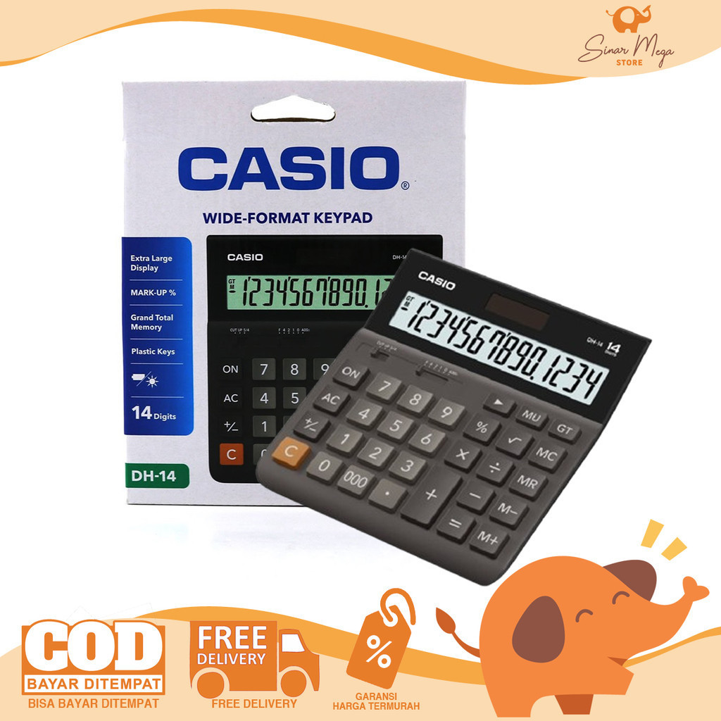 

Casio Calculator DH-14 - Kalkulator Desktop Keuangan 14 Digit Layar Besar Murah Berkualitas