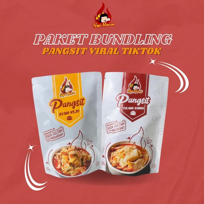 

Paket Pangsit Rangu dan Pangsit Ayam Keju Makanan Instan Kemasan Rendah gula