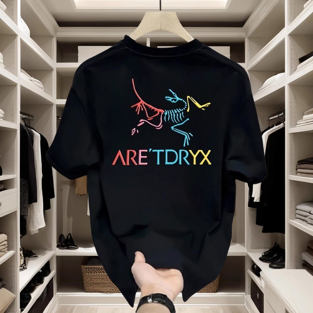 CODKaos Pria Arcteryx Katun Trendy Lengan Pendek Kaos Hitam Kaos Pria Keren Original TEE
